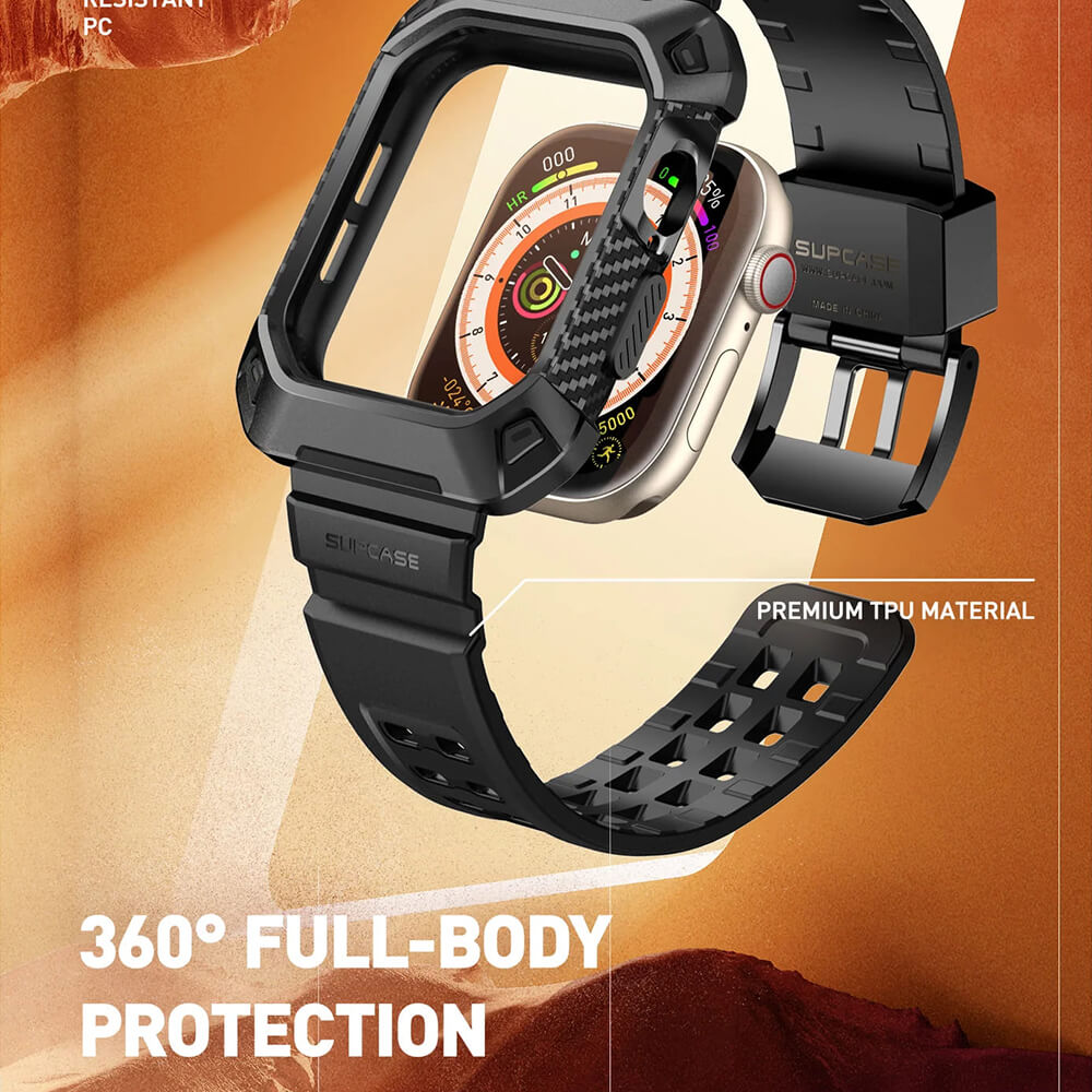 Supcase Λουράκι Apple Watch 10/11 - 46mm Unicorn Beetle Pro Λουράκι με Θήκη Προστασίας - Black