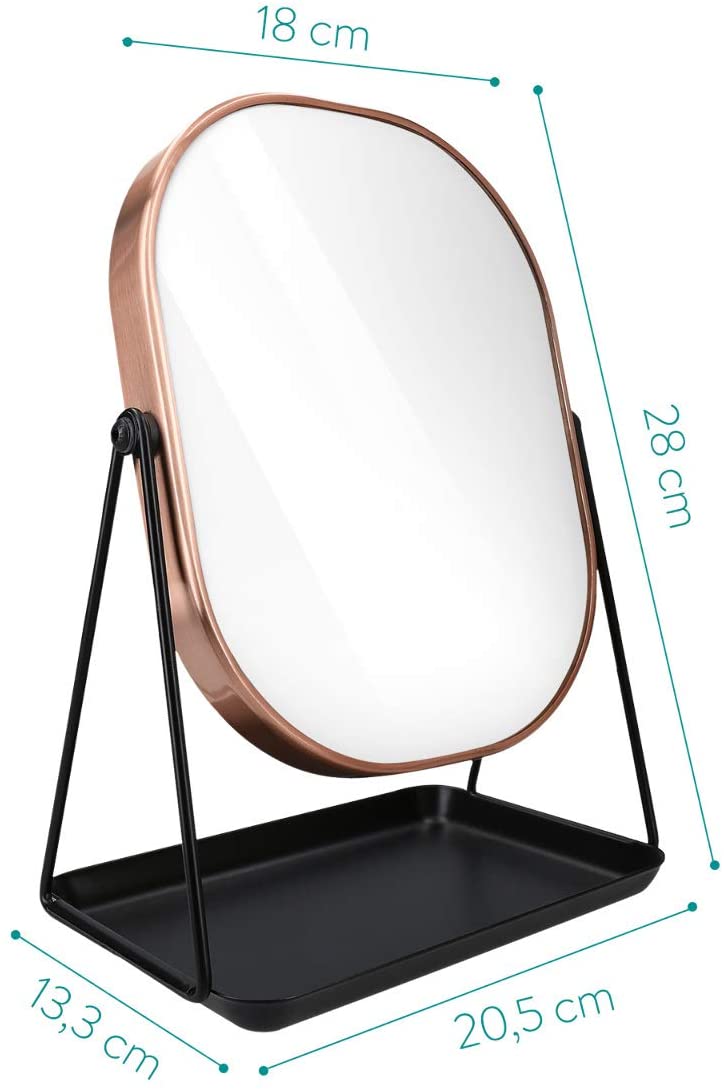 Navaris Free Standing Makeup Mirror - Καθρέπτης Μακιγιάζ - Copper - 49361.27