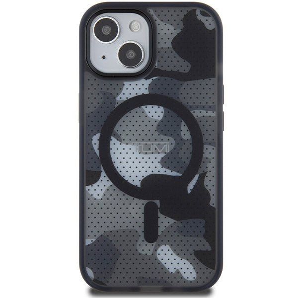 Tumi iPhone 15 Frosted Camo Print MagSafe Σκληρή Θήκη με Πλαίσιο Σιλικόνης και MagSafe - Black - TUHMP15STCAMK