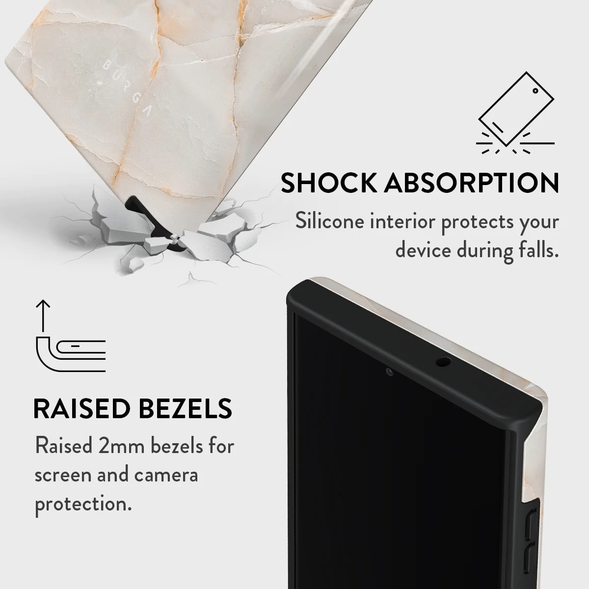 Burga Samsung Galaxy S23 Ultra Fashion Tough Σκληρή Θήκη - Vanilla Sand