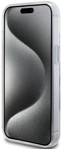 Karl Lagerfeld iPhone 15 Ring Stand Choupette Head MagSafe Σκληρή Θήκη με Πλαίσιο Σιλικόνης και MagSafe - Διάφανη / Silver - KLHMP15SHMRSCHH