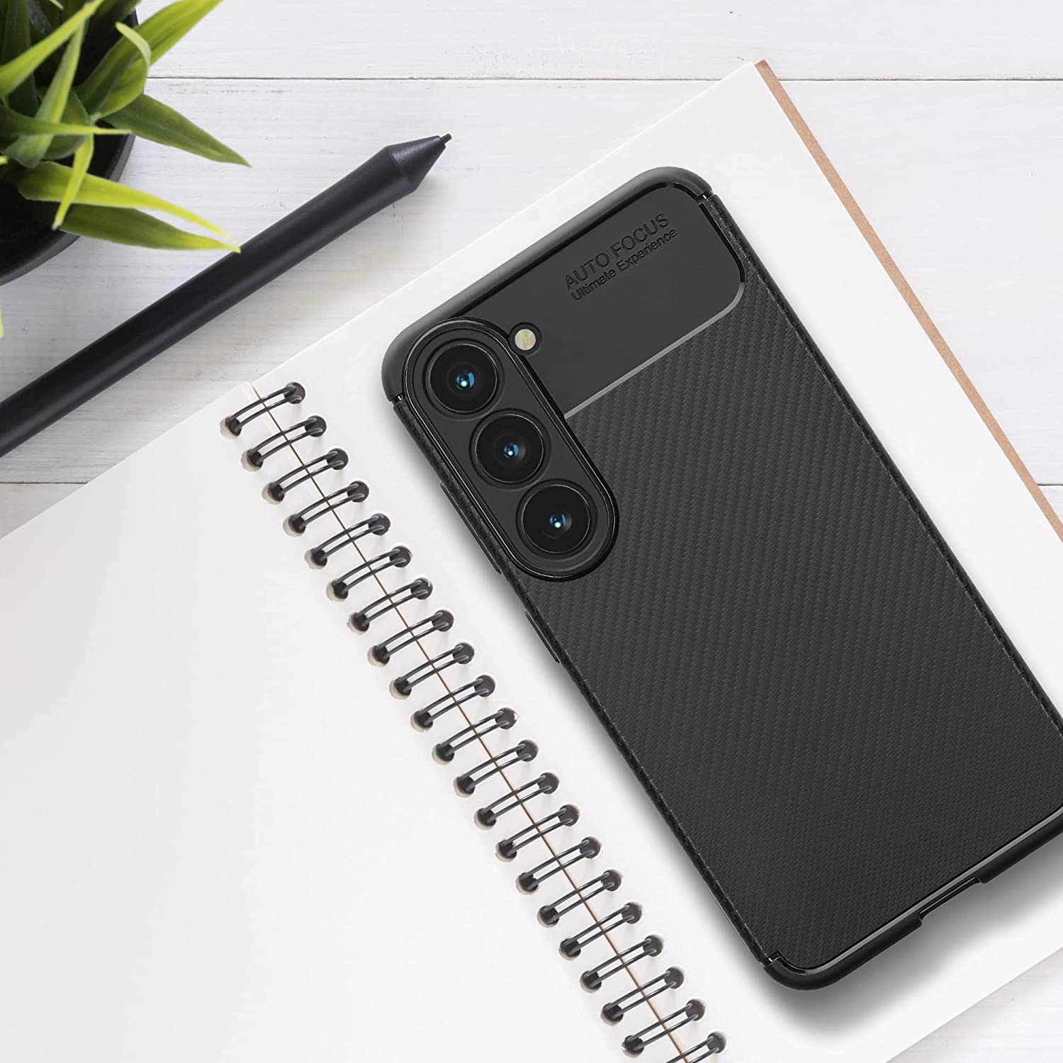 KW Samsung Galaxy S23 Θήκη Σιλικόνης Carbon - Black - 60332.04