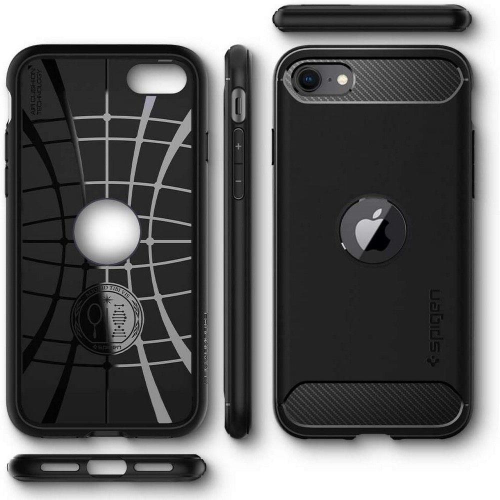 Spigen iPhone SE 2022 / SE 2020 Θήκη TPU Rugged Armor - Black