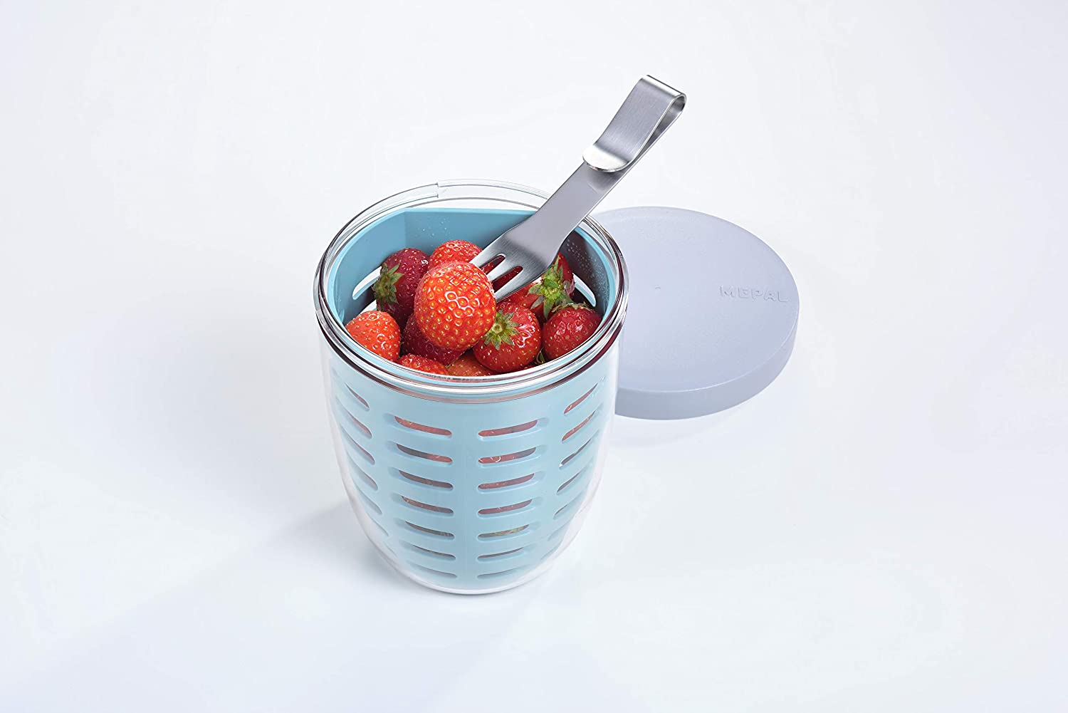 Mepal Fruit and Veggie Pot Ellipse - Δοχείο για Φρούτα και Λαχανικά - BPA Free - 600ml - Nordic Green