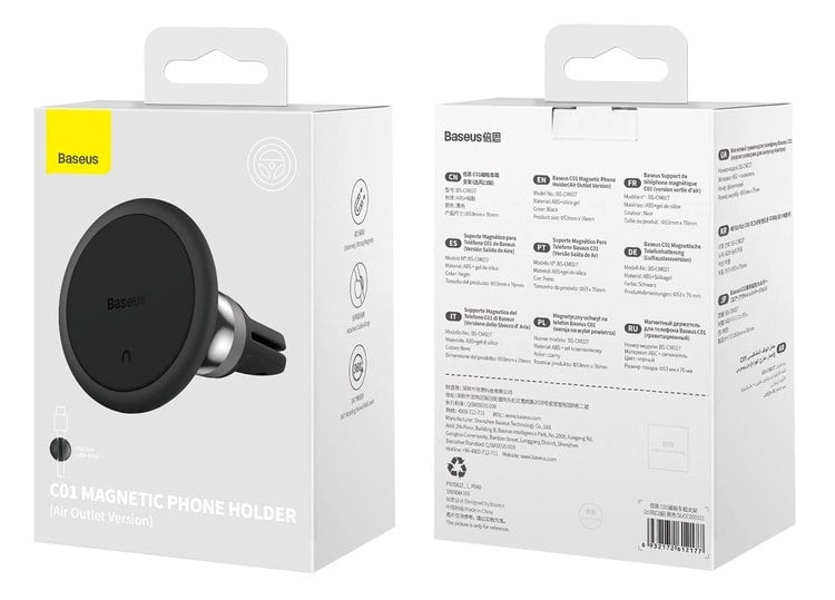 Baseus C01 Overseas Edition Μαγνητική Βάση Αυτοκινήτου Αεραγωγού - Black