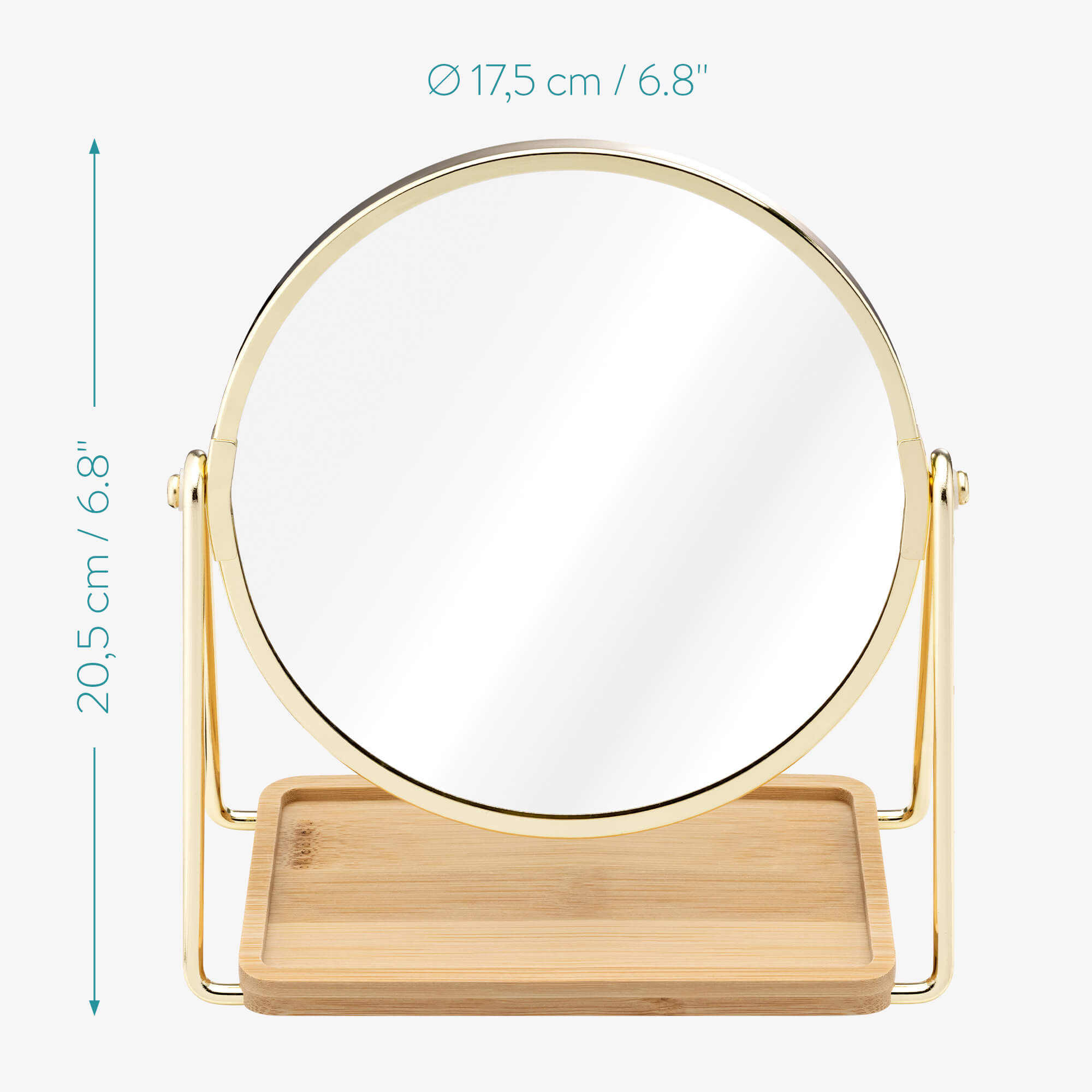 Navaris Καθρέπτης Μακιγιάζ με Βάση για Κοσμήματα - Gold - 53217.21