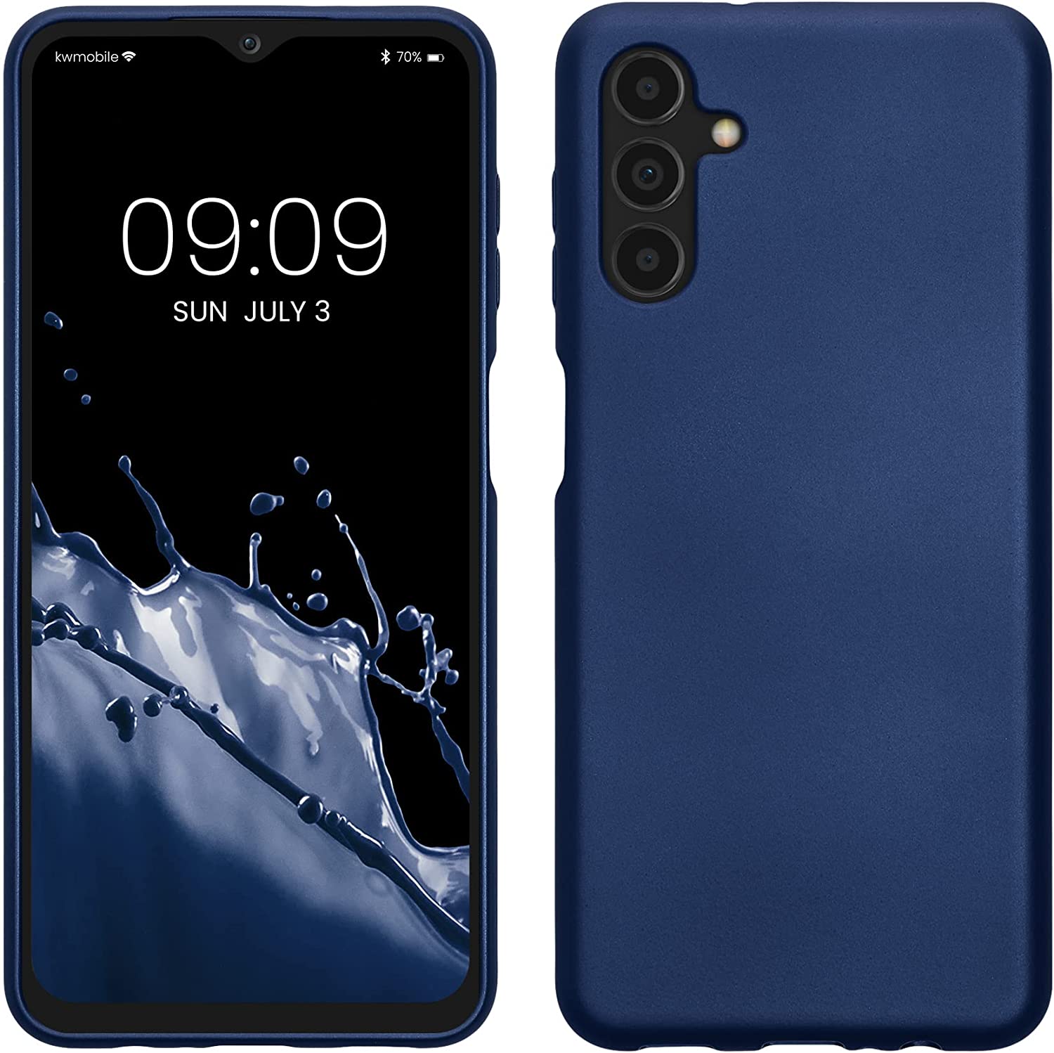 KW Samsung Galaxy A04s Θήκη Σιλικόνης TPU - Metallic Blue - 60135.64