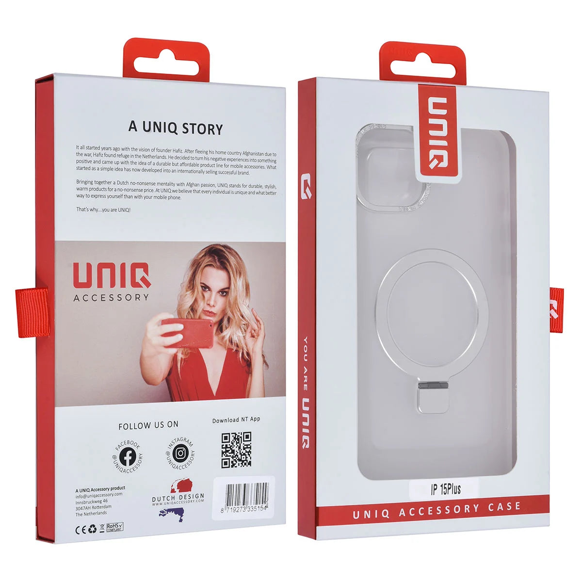 Tuniq iPhone 15 Plus / 14 Plus - MagSafe Σκληρή Θήκη με Δαχτυλίδι Συγκράτησης - White