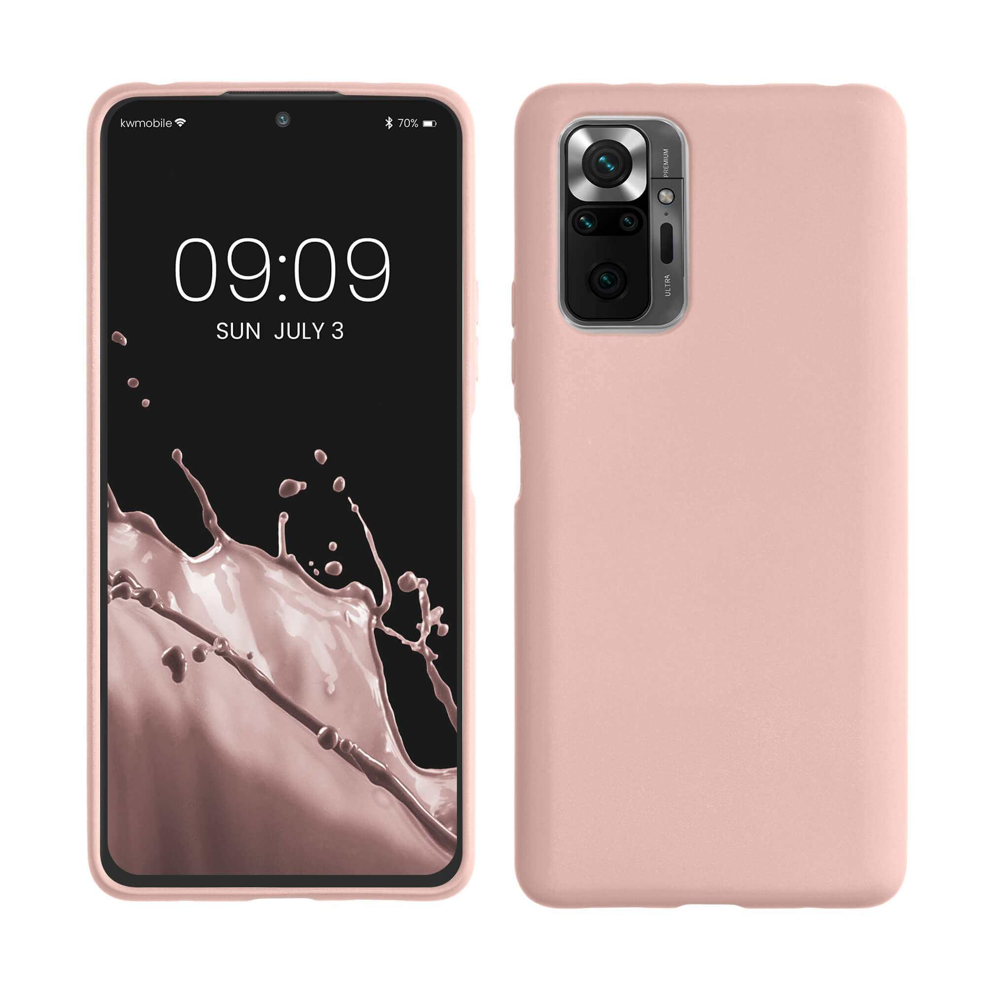 KW Xiaomi Redmi Note 10 Pro Θήκη Σιλικόνης TPU - Metallic Rose Gold - 54552.31