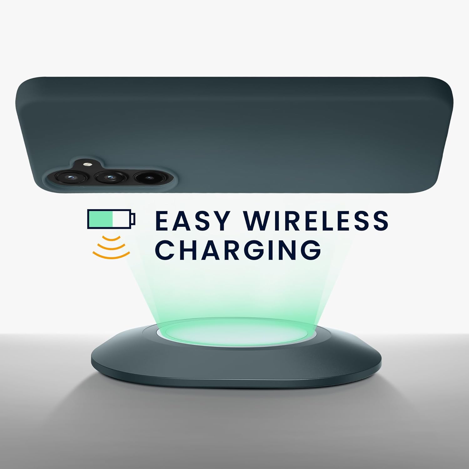 KW Samsung Galaxy A55 5G Λεπτή Θήκη Σιλικόνης TPU - Dark Slate