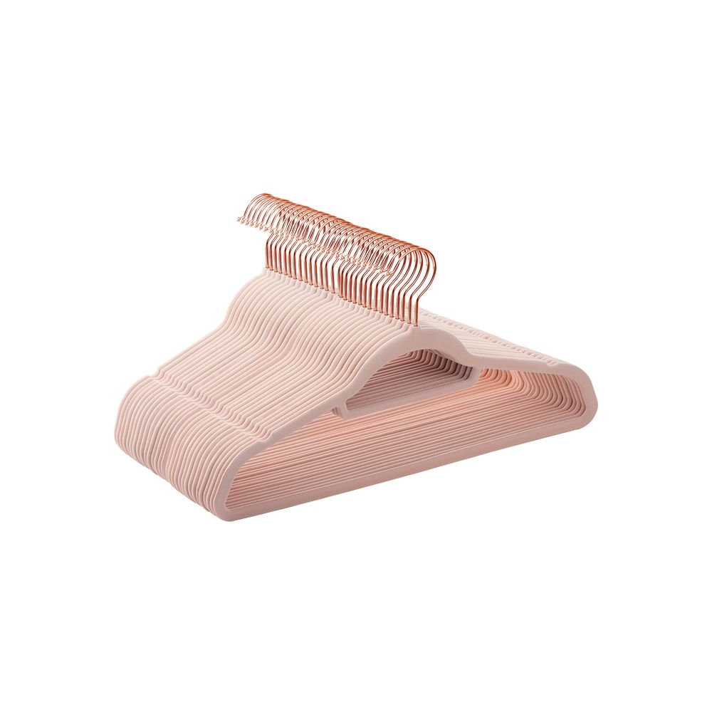Songmics Σετ με 30 Βελούδινες Κρεμάστρες Ρούχων - Rose Gold / Light Pink - CRF21PK30