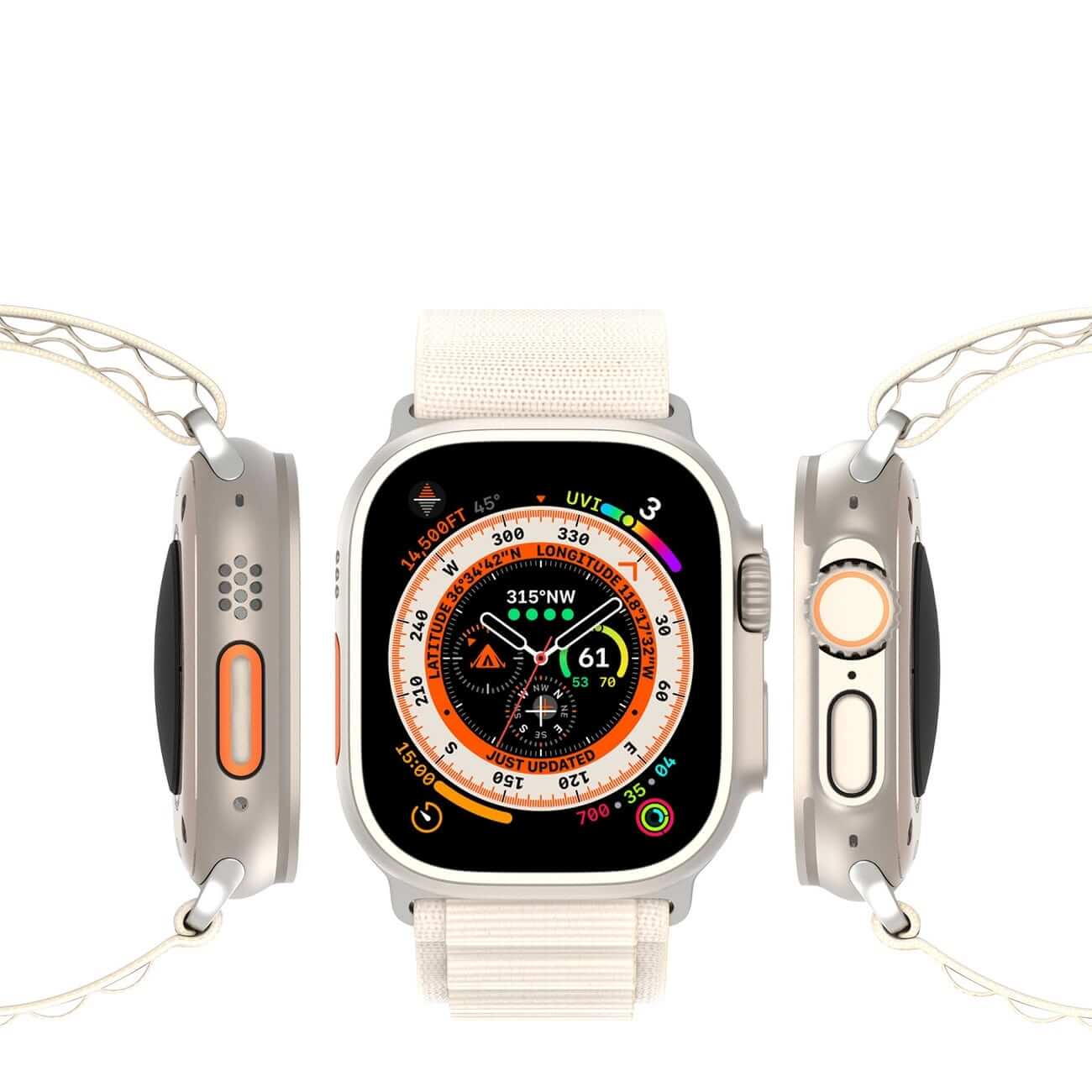 Dux Ducis Λουράκι Apple Watch 2 / 3 / 4 / 5 / 6 / 7 / 8 / 9 / SE / ULTRA 1 / ULTRA 2 - 42 / 44 / 45 / 49 mm GS Version Steel Buckle Sport Λουράκι από Νάυλον - Starlight