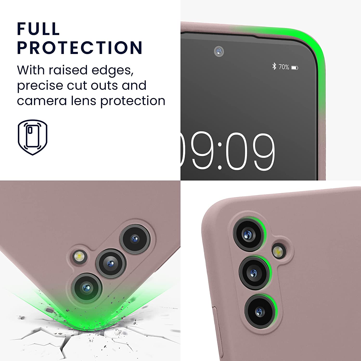 KW Samsung Galaxy A54 5G Θήκη Σιλικόνης Rubberized TPU - Nude Lilac - 60795.236