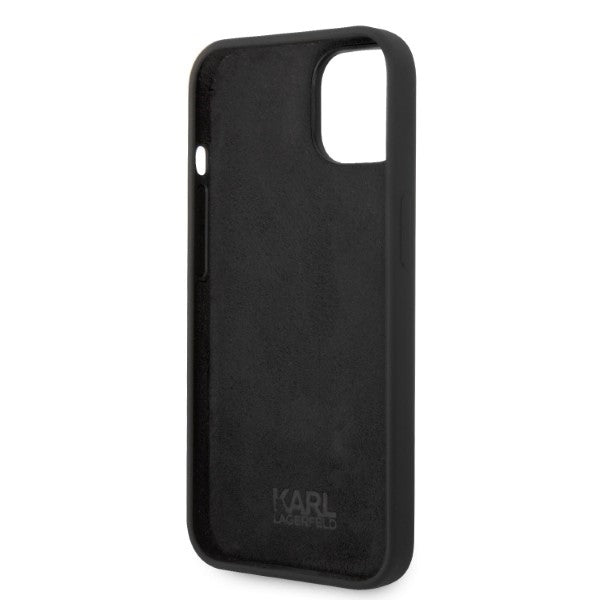 Karl Lagerfeld iPhone 15 Plus / 14 Plus - Silicone Ikonik Σκληρή Θήκη με Πλαίσιο Σιλικόνης - Black - KLHCP14MSNIKBCK