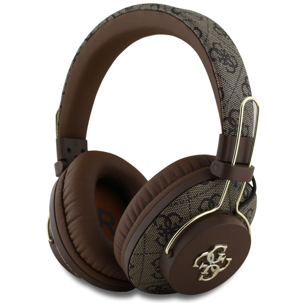 Guess Over-Ear Metal 4G Logo - Ασύρματα Bluetooth Ακουστικά - Brown