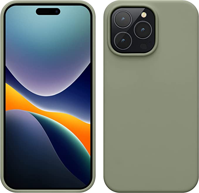 KW iPhone 14 Pro Max Θήκη Σιλικόνης Rubberized TPU - Gray Green - 59074.172