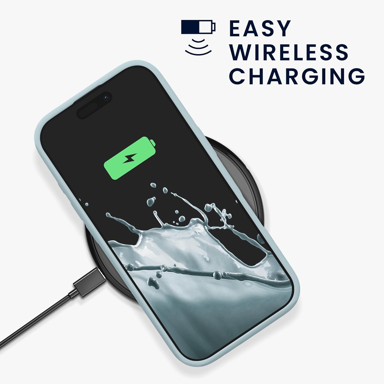 KW iPhone 16 Pro Max Θήκη Σιλικόνης Rubberized TPU - Cool Mint