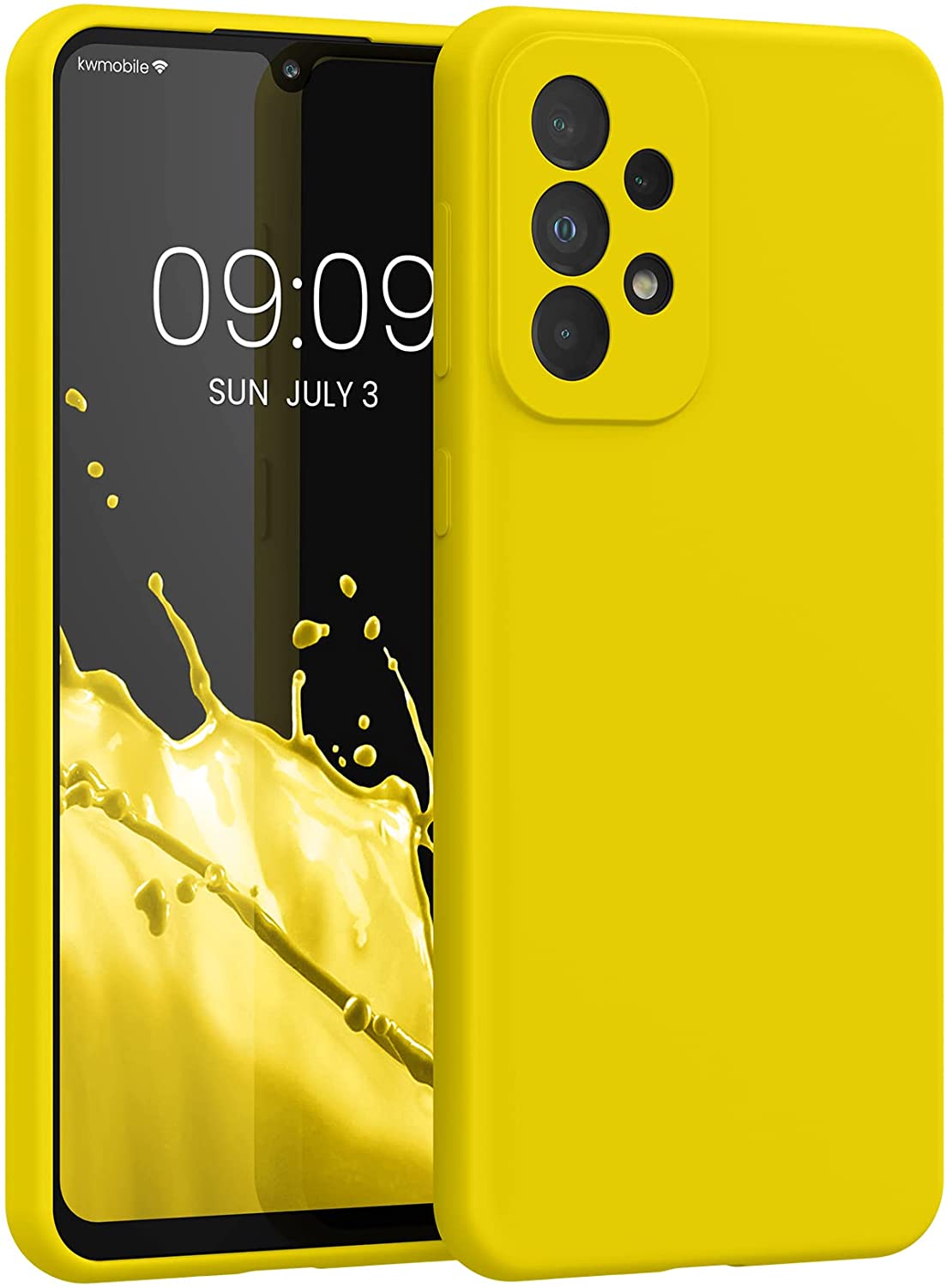 KW Samsung Galaxy A33 5G Θήκη Σιλικόνης Rubberized TPU - Radiant Yellow - 57833.165