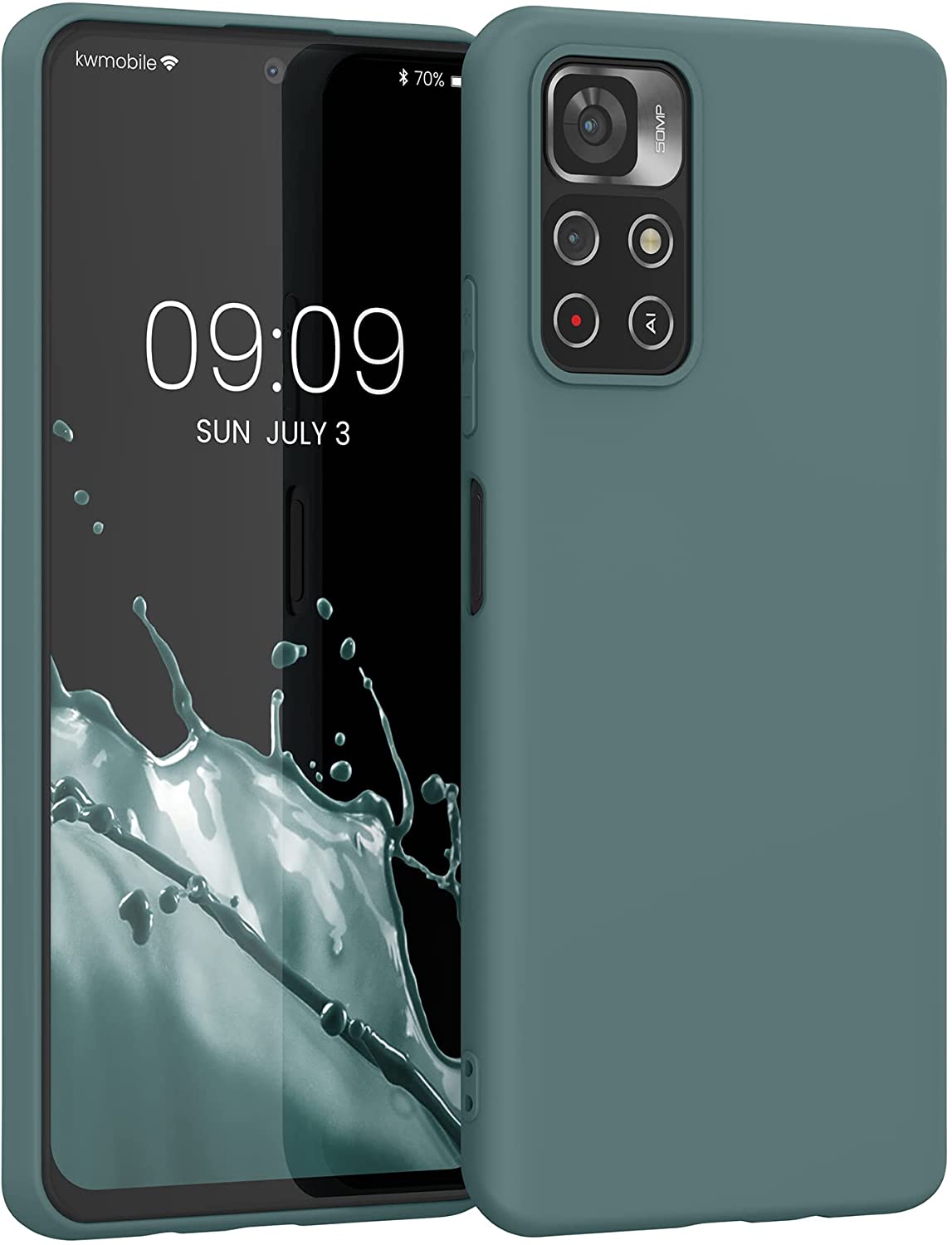 KW Xiaomi Poco M4 Pro 5G / Redmi Note 11S 5G Θήκη Σιλικόνης TPU - Teal Green - 57024.171