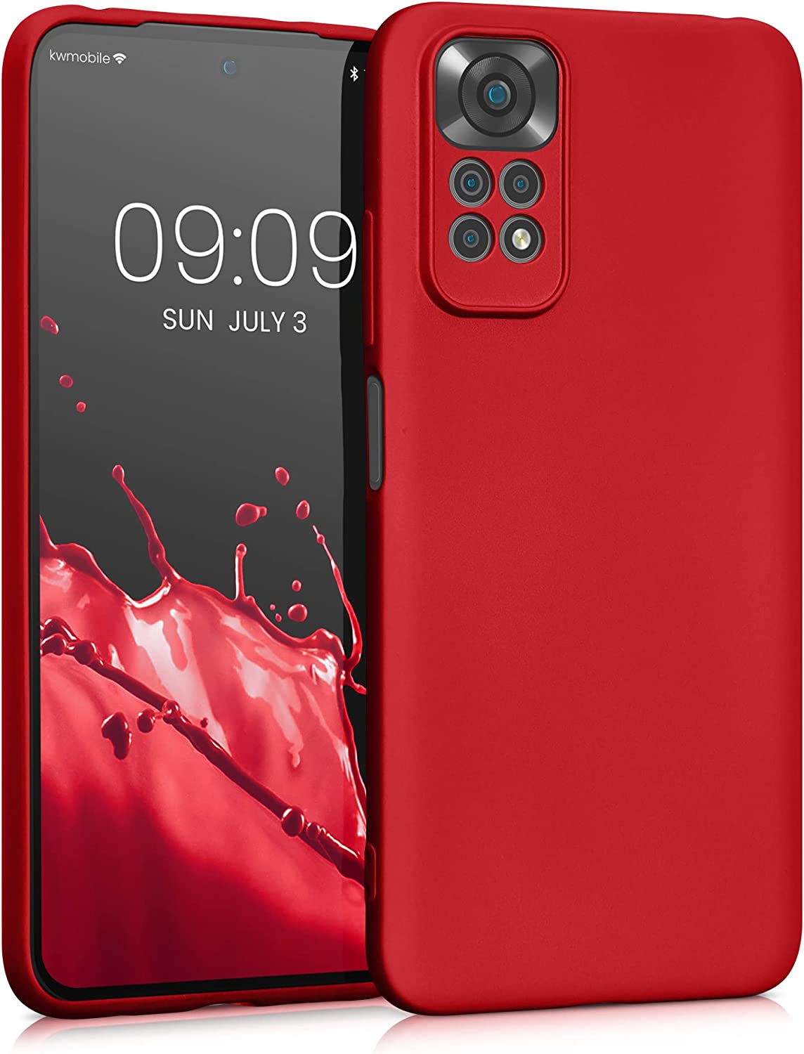 KW Xiaomi Redmi Note 11 / Redmi Note 11S Θήκη Σιλικόνης TPU - Metallic Dark Red - 58651.36