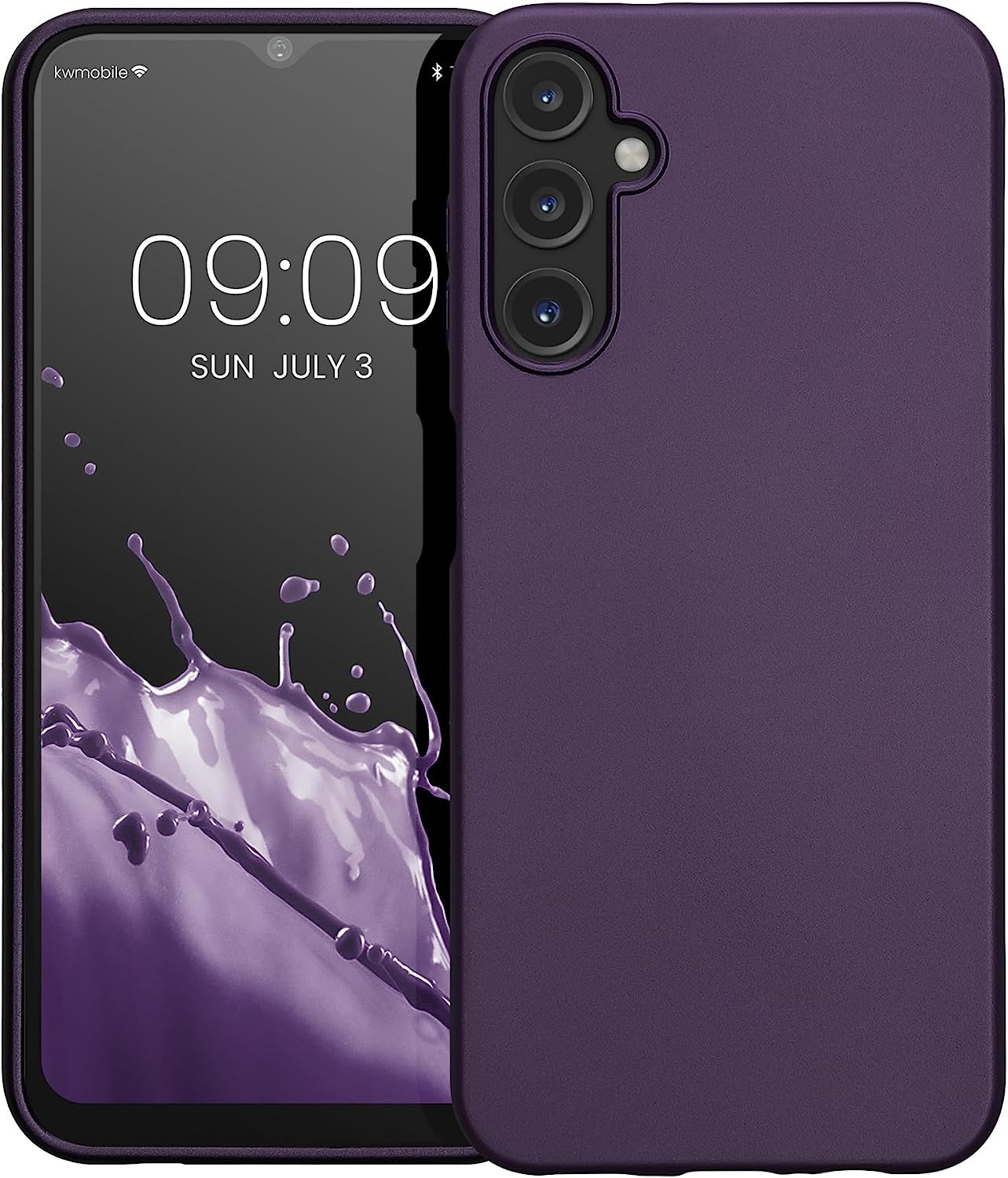 KW Samsung Galaxy A14 5G Θήκη Σιλικόνης TPU - Metallic Blackberry - 61163.115