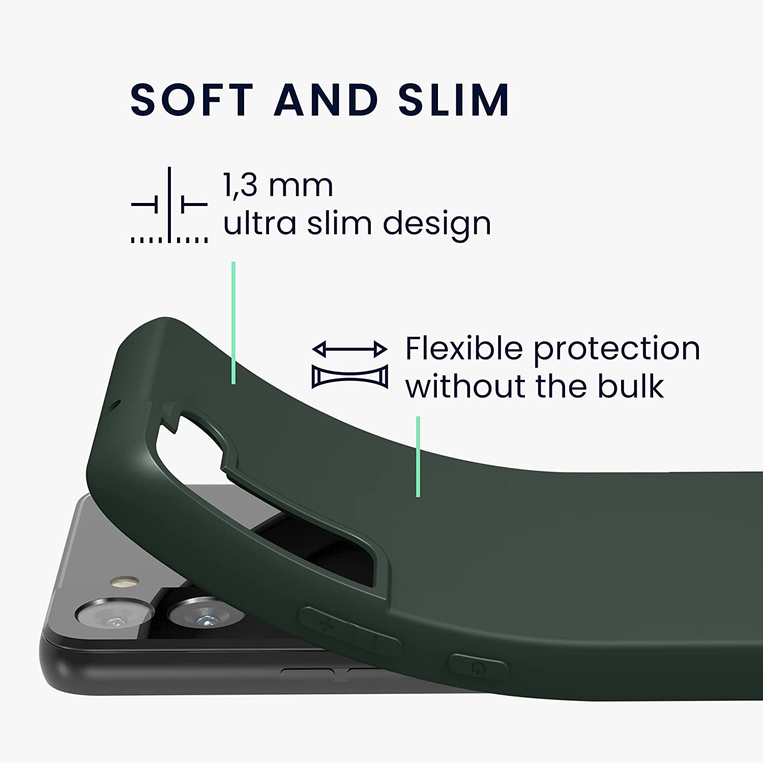 KW Samsung Galaxy S22 Θήκη Σιλικόνης TPU - Moss Green - 56758.169