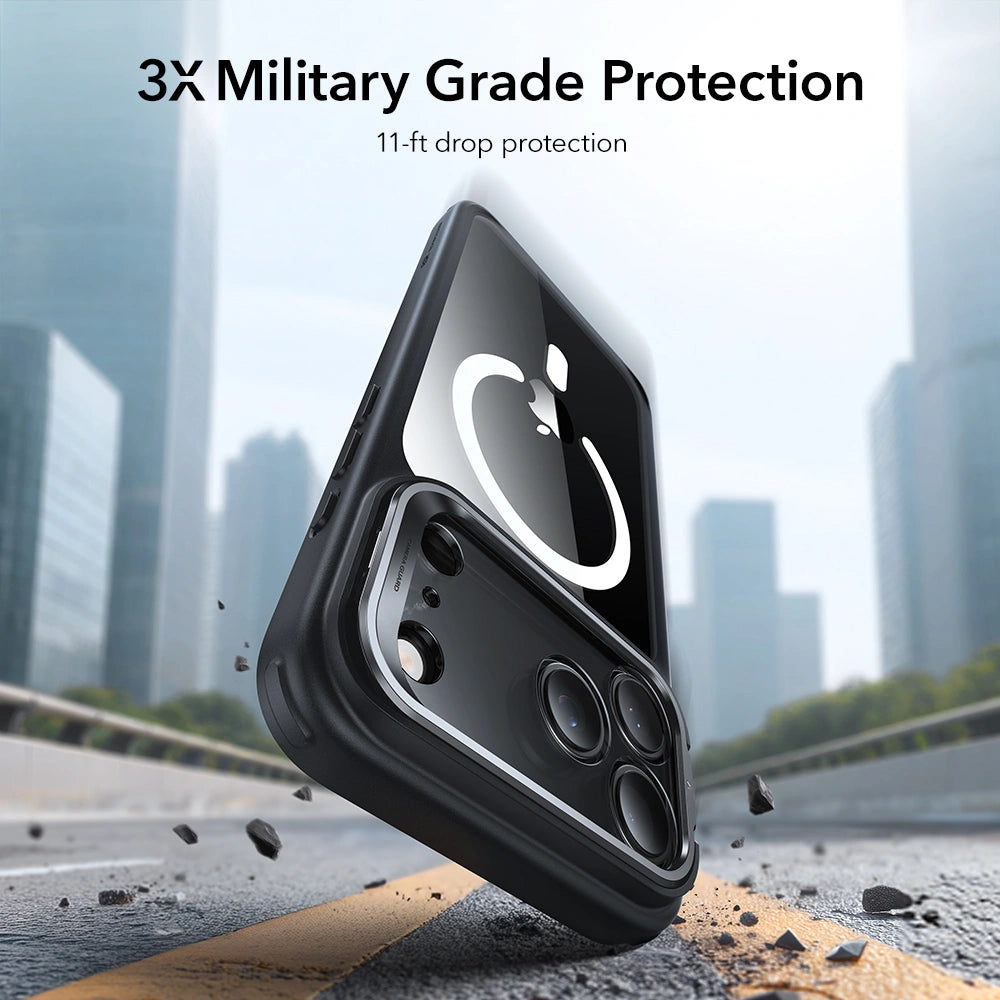 ESR iPhone 17 Pro - Classic Hybrid Kickstand MagSafe - Σκληρή Θήκη με Πλαίσιο Σιλικόνης και MagSafe - Διάφανη / Black