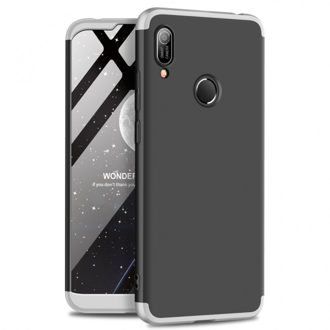 GKK Huawei Y6 2019 Θήκη 360 Full Body - Black / Silver