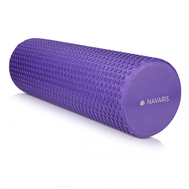 Navaris EVA Foam Roller for Exercise, Pilates, Yoga, Stretching, Muscle Massage - Κύλινδρος Γυμναστικής - 45cm - Purple - 45381.38