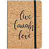 Navaris Notebook with Cork Cover Σημειωματάριο από Φελλό Design Live / Laugh / Love - 48477.05