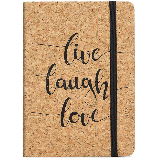 Navaris Notebook with Cork Cover Σημειωματάριο από Φελλό Design Live / Laugh / Love - 48477.05