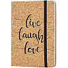 Navaris Notebook with Cork Cover Σημειωματάριο από Φελλό Design Live / Laugh / Love - 48477.05