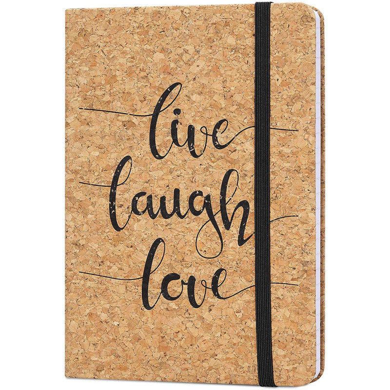 Navaris Notebook with Cork Cover Σημειωματάριο από Φελλό Design Live / Laugh / Love - 48477.05