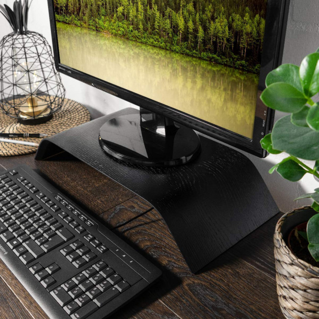 Kalibri Computer Monitor Wood Stand Βάση Στήριξης Οθόνης από Ξύλο - Black Oak - 39070.01