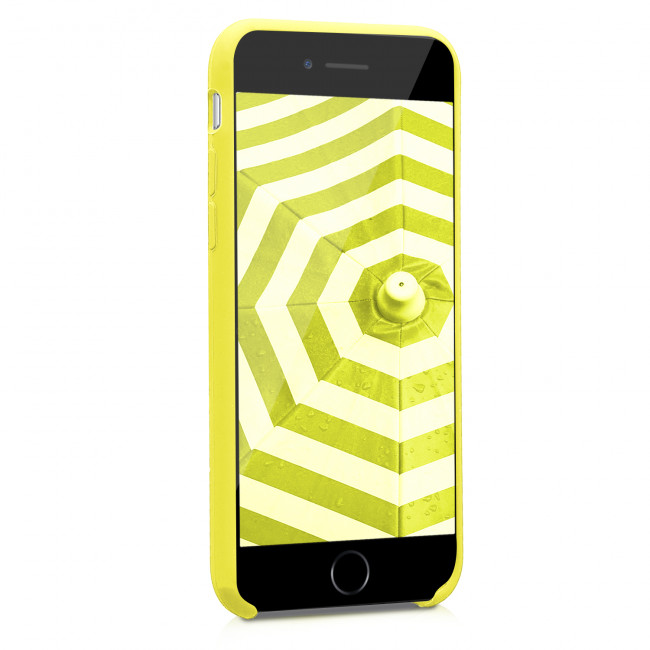 KW iPhone SE 2022 / SE 2020 / 7 / 8 Θήκη Σιλικόνης Rubber TPU - Neon Yellow - 40225.75