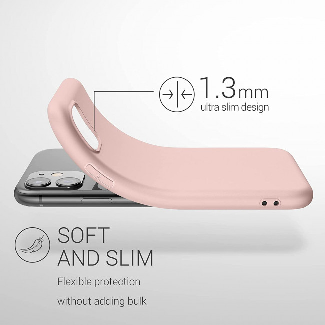 KW iPhone 11 Θήκη Σιλικόνης TPU - Rose Gold Matte - 49787.89