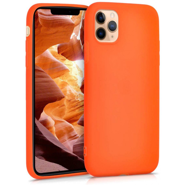 KW iPhone 11 Θήκη Σιλικόνης TPU - Neon Orange - 49783.69