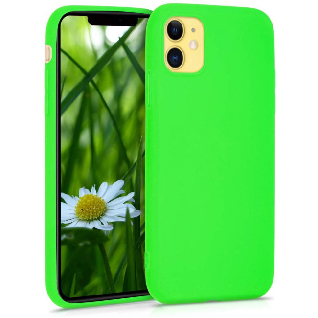 KW iPhone 11 Θήκη Σιλικόνης TPU - Neon Green - 49783.44