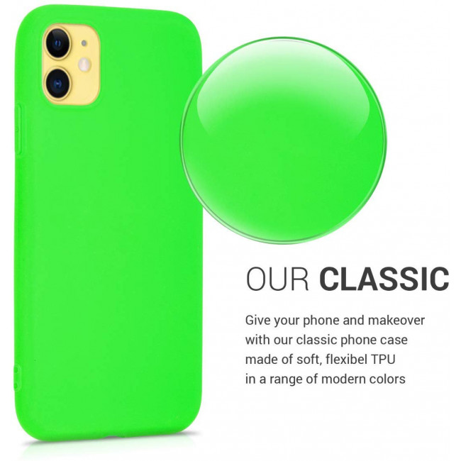 KW iPhone 11 Θήκη Σιλικόνης TPU - Neon Green - 49783.44