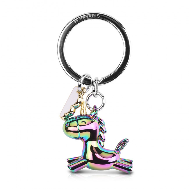 Navaris Cute Rainbow Unicorn Keyring Μεταλλικό Μπρελόκ - Multi-Colour - 49569.02