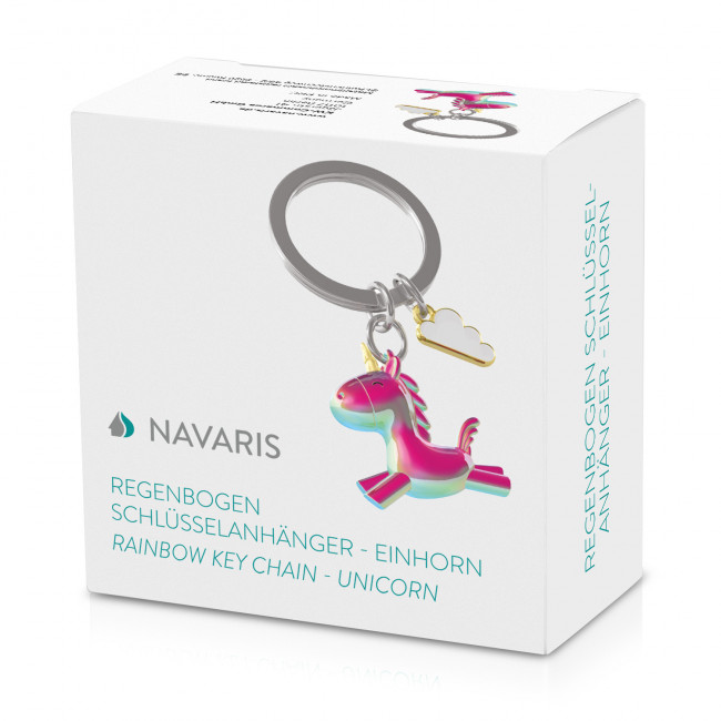 Navaris Cute Rainbow Unicorn Keyring Μεταλλικό Μπρελόκ - Multi-Colour - 49569.02