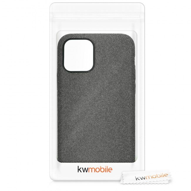 KW iPhone 11 Pro Θήκη Σιλικόνης TPU Canvas - Grey - 49804.22