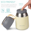 Navaris Vacuum Insulated Food Jar Θερμός από Ανοξείδωτο Ατσάλι με Καπάκι - Δοχείο Για Φαγητό - 450ml - Yellow - 47325.1.06