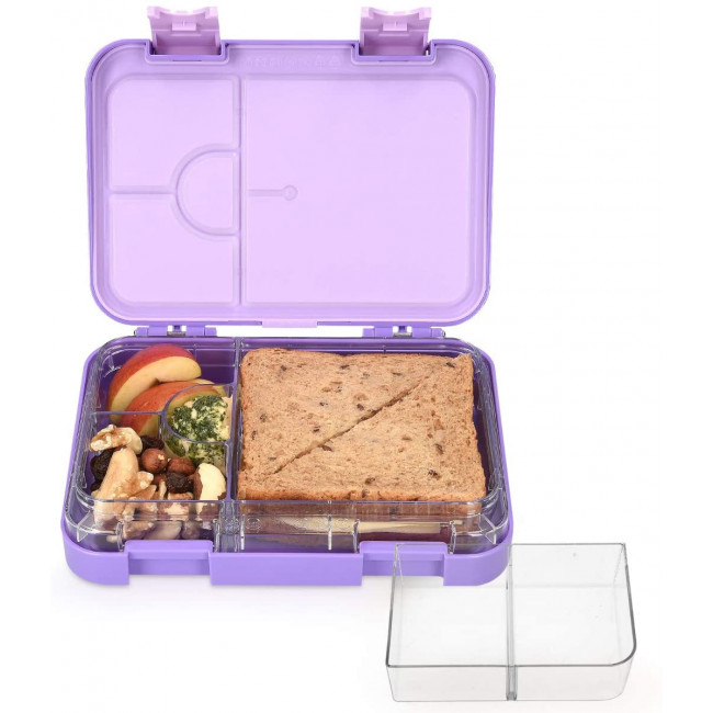 Navaris Bento Box for Kids Δοχείο Αποθήκευσης Τροφής για Παιδιά BPA Free - Purple - 49877.01.38