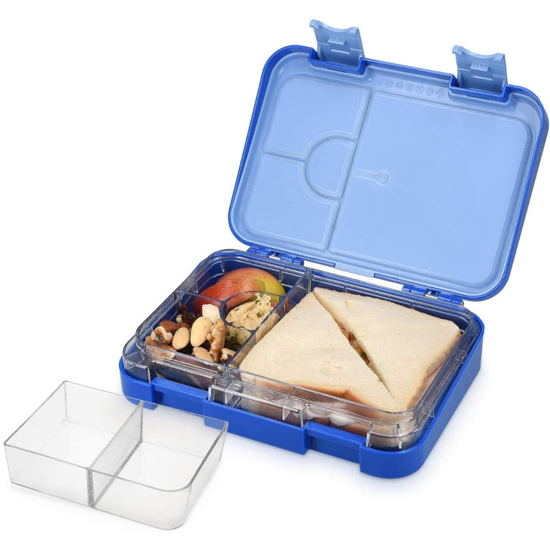 Navaris Bento Box for Kids Δοχείο Αποθήκευσης Τροφής για Παιδιά BPA Free - Blue - 49877.01.17