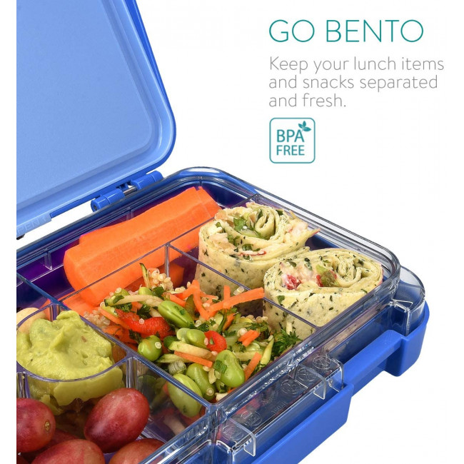 Navaris Bento Box for Kids Δοχείο Αποθήκευσης Τροφής για Παιδιά BPA Free - Blue - 49877.01.17