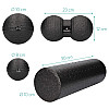 Navaris Massage Ball Roller Set - Σετ με Κύλινδρο και Μπάλες για Μασάζ - Black - 46979.04