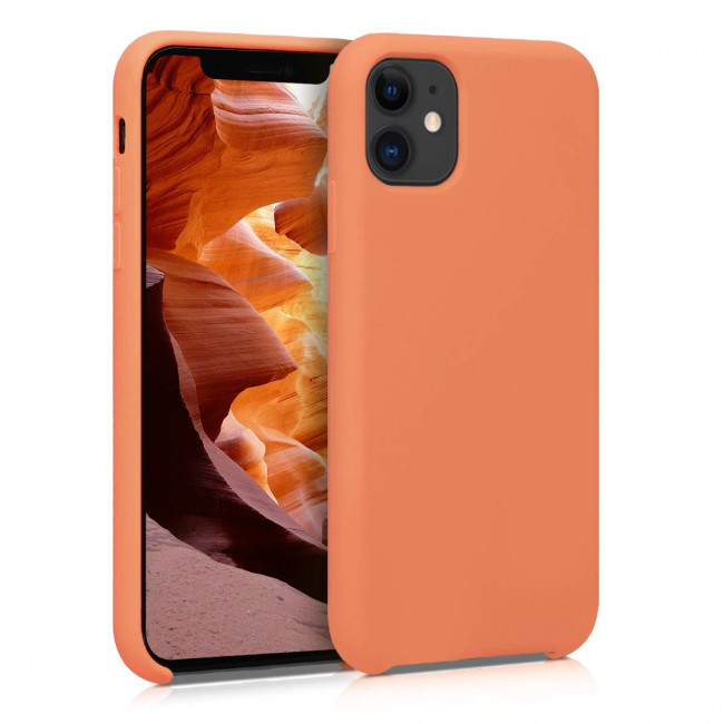 KW iPhone 11 Θήκη Σιλικόνης Rubber TPU - Papaya - 49724.144