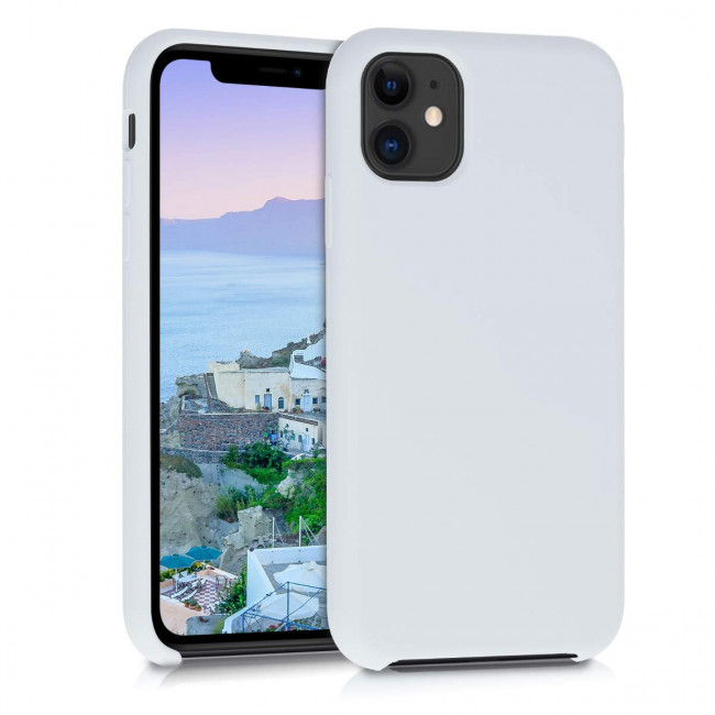 KW iPhone 11 Θήκη Σιλικόνης Rubber TPU - Light Grey - 49724.70