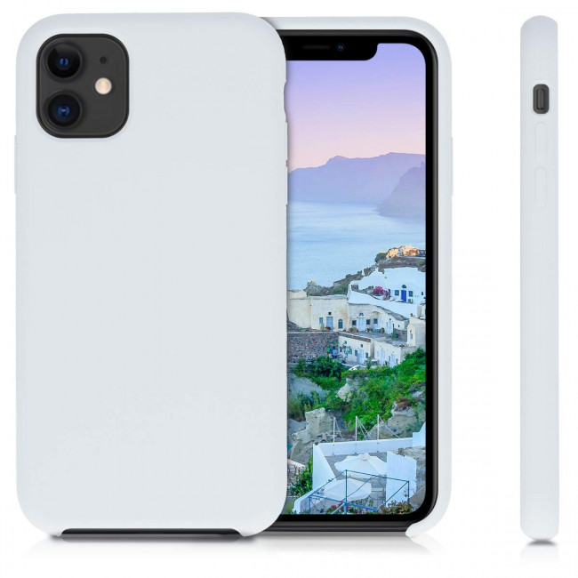 KW iPhone 11 Θήκη Σιλικόνης Rubber TPU - Light Grey - 49724.70